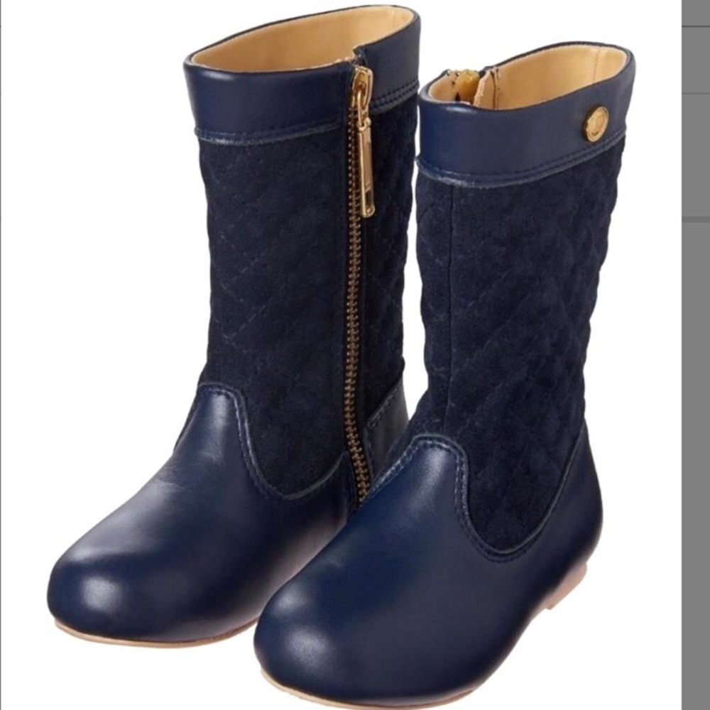 Janie and Jack navy tall boots- size 4